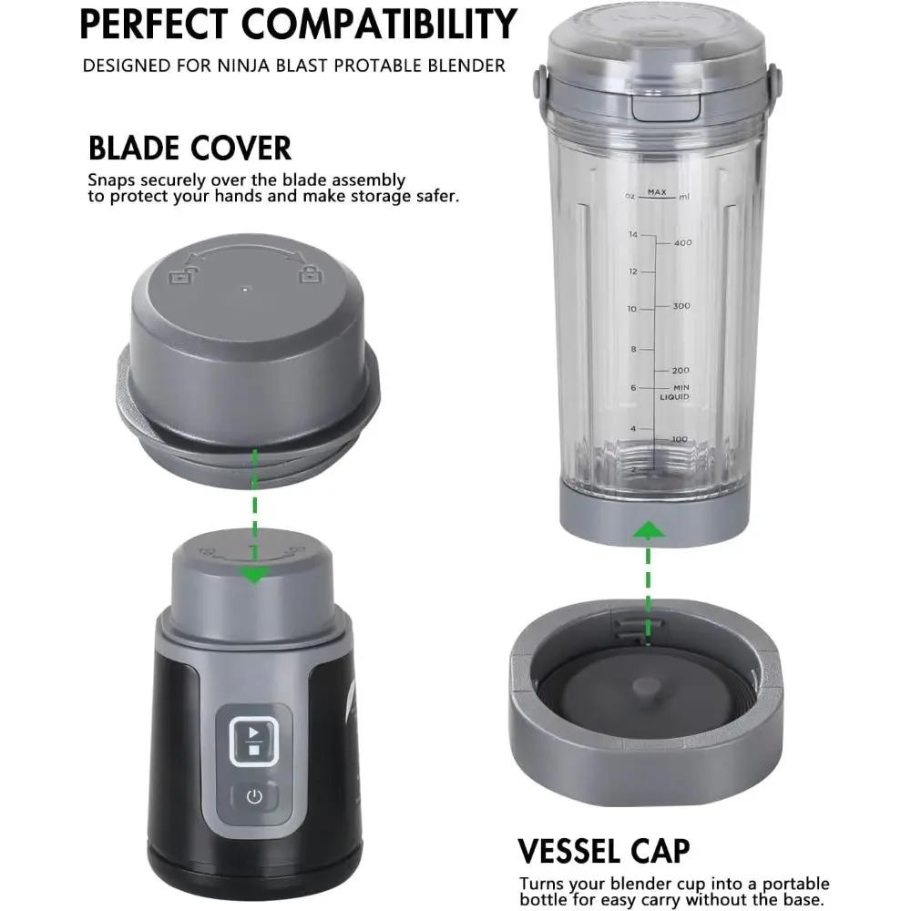 Portable Replacement Parts Leakproof Food Grade Blade Cover Dishwasher Safe Durable Vessel Cap for Ninja Blast Container
