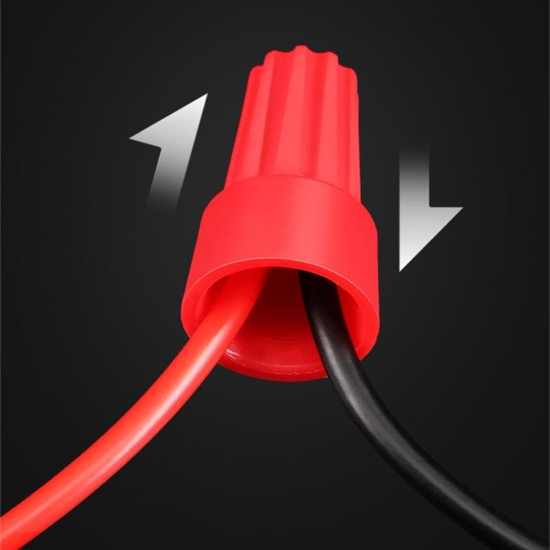 Wire Caps Connectors with Steel Spring for Stable Connection 300pcs Easy Twist On Ribbed Caps Electrical Wire Connection