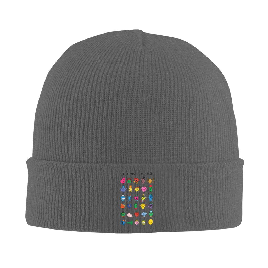 Little Miss and Mr men Warm Knitted Cap Winter Knit Bonnet Hat Skullies Beanies Hip Hop Caps for Unisex