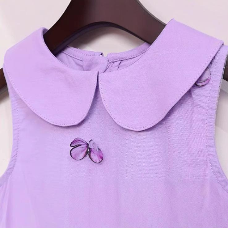 Mädchen Sommer Stickerei Prinzessinnenkleid Locker Lässig Baumwollkleid Für Kinder Große Mädchen