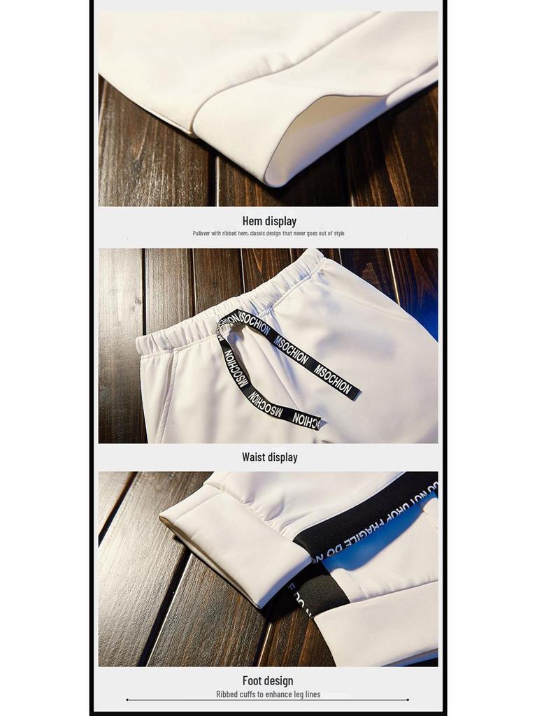 Men's Trendy Spring & Autumn Casual Suit: Stylish Korean Jacket & Sweater Set