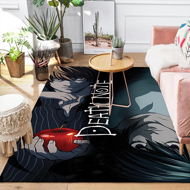 1Pc Death Note Mystery Rug, Office Carpet Indoor Outdoor Doormat, Non-Slip, Comfortable, Living, Christmas Halloween, Xmas Gift Y1473
