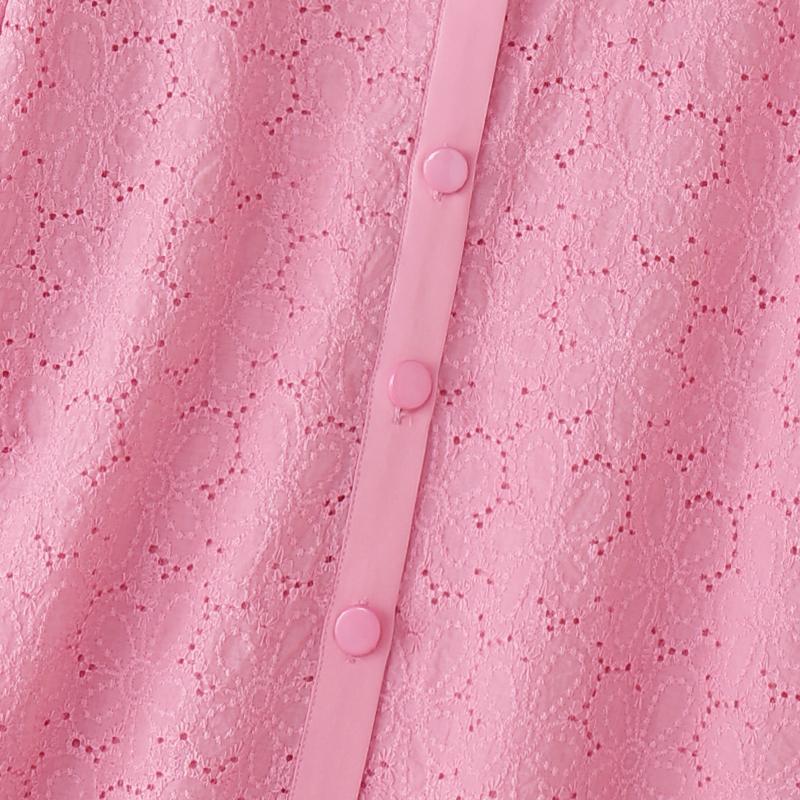 ZANZEA Women Round Neck Half Sleeve Casual Patchwork Crochet Blouse