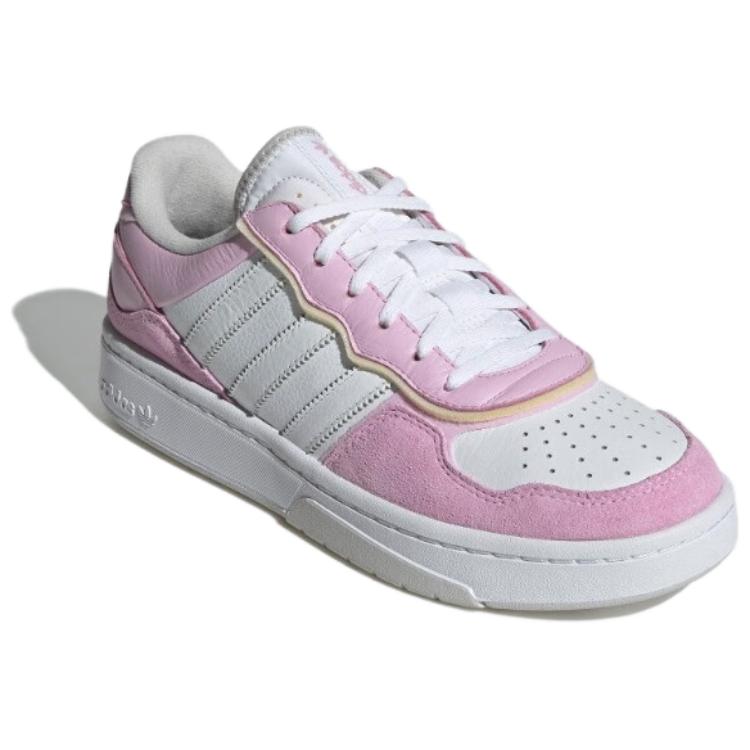Adidas Originals Courtic Non-Slip Durable Low-Top Skate Shoes Unisex Sneakers Pink White Gray JI2552