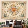 2D Flat, 1pc Horizontal European Floral Tapestry Wall Hanging - Vintage Elegant Suitable for Living Room, Wedding Party Banner, Horizontal Wall Hangin