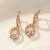 Luxurious Water Drop Shape Zirconia Dangle Earrings for Women 2025 New Fashion Earring Golden Party Jewelry Accessories