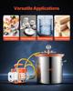18.93 L Vacuum Chamber with Pump, 3.5 CFM 99 L/min, Single Stage Vacuum Pump, Stainless Steel Degassing Chamber Kit, Tempered Glass Lid, 1.5 M Hose,