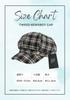 Sole Only Checkered Adjustable Tweed Cute [$ole Only] Casquette, Pattern, Size, Fabric, Motif, Stylish, Women's (White)