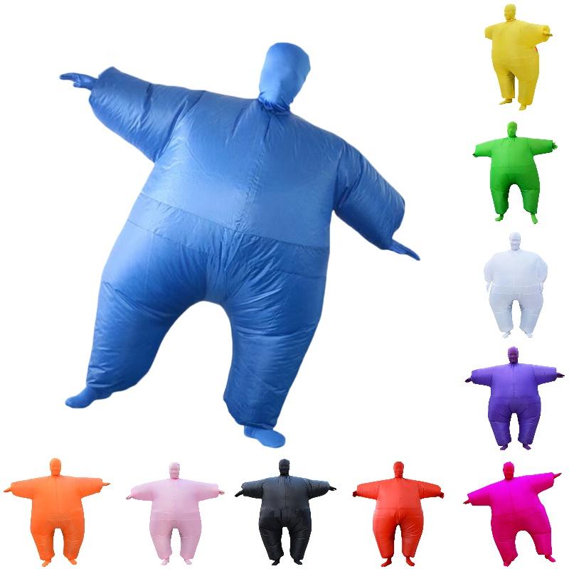 Cosplay Halloween Party Costume Fat Ninja Sumo Costume With Inflatable White Salmon Image