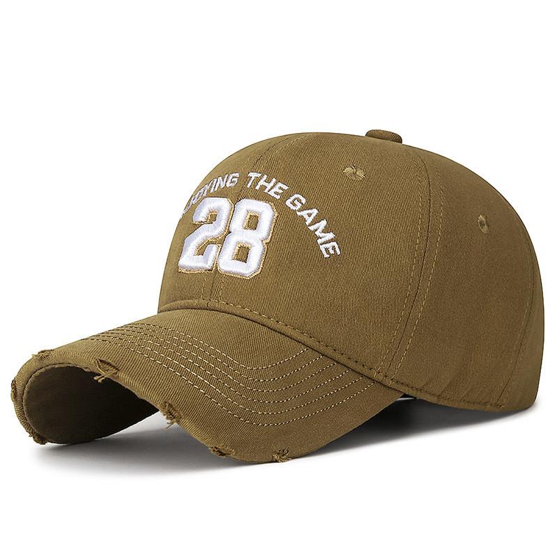 

Cotton Embroidered Baseball Cap With Adjustable Strap For Casual Wear коричневий