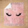 Abstract Closed Eyes Cute Eyelashes Blanket Lightweight Blankets All Season Throw Blanket for Couch Bed Soft Flannel Blanket