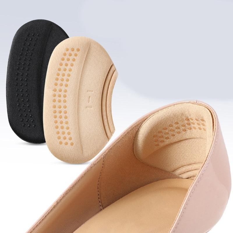 10 Pairs Adhesive Heel Cushions for Oversized Shoe Blisters Prevention Heel Grips Pad for Men Women Leather Shoe