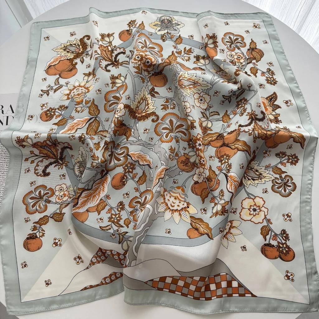 New Square Scarf Women Retro Paisley Cashew Print Neckerchief Female Foulard Head Hijab Hairband Soft Neck Bag Ribbon