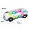 Elektrisches transparentes Konzept-Getriebeauto mit Musik, interaktives universelles Lauflernfahrzeug, Geschenkspielzeug für Kinder
