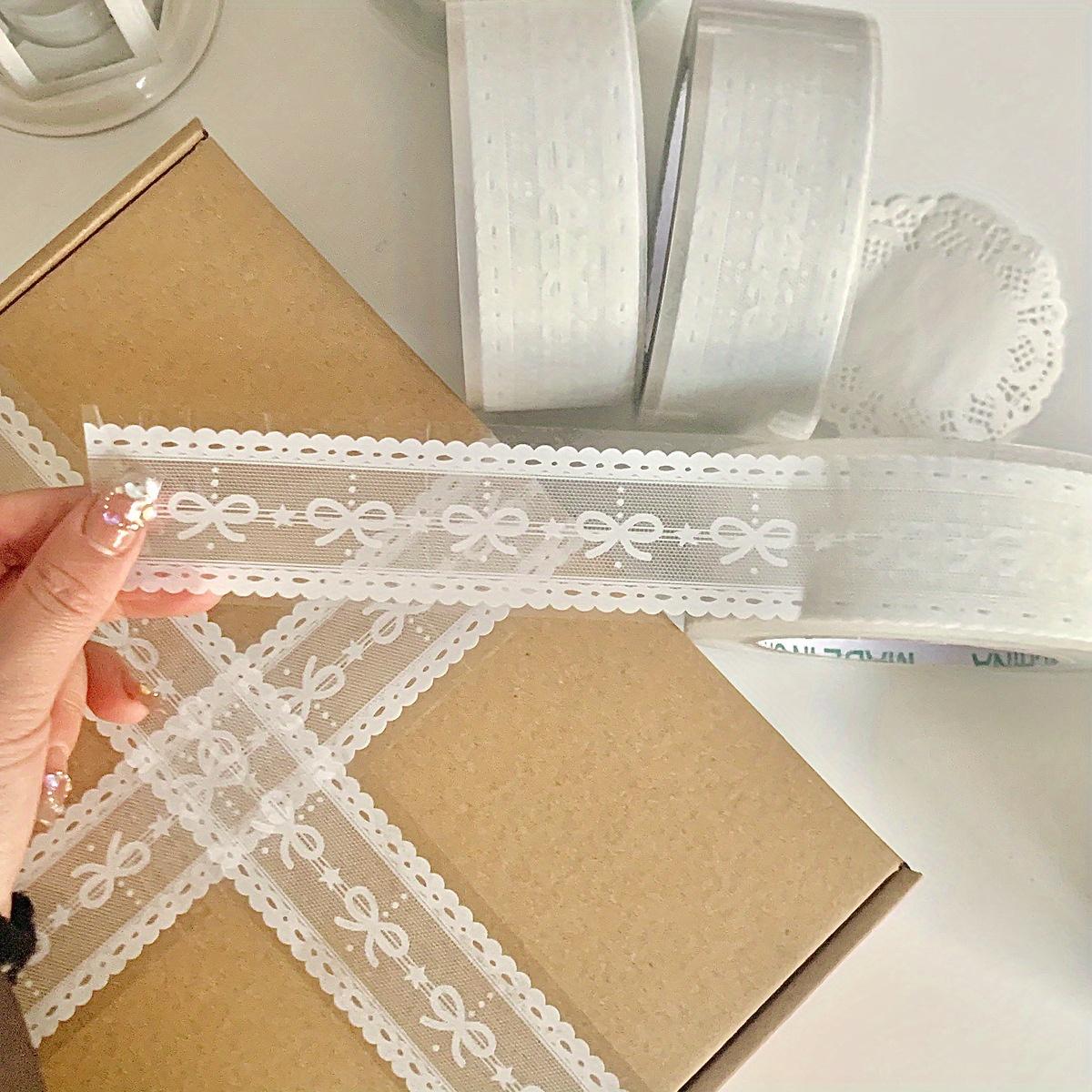 

1 рулон Элегантный цветочный - Прозрачная лента с декоративным рисунком, Неводостойкий, Сильный клей для упаковки подарков, Запечатывания коробок, Презентации