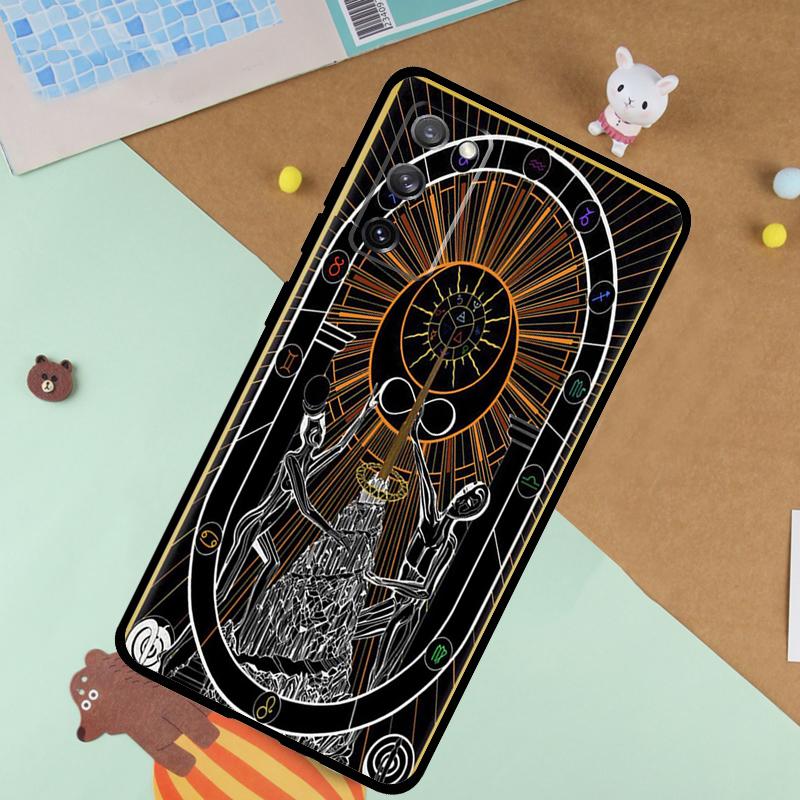 The SUN Tarot card Soft Case For Samsung Galaxy S25 Ultra S9 S10 S20 FE S21 S22 S23 Plus S24 Ultra Funda Cover