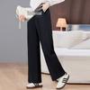 Women's Mid-Aged Straight-Leg Elastic Waist Trousers