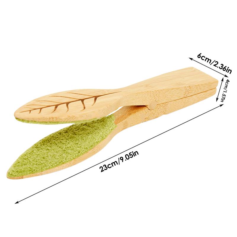 Leaf Cleaning Tongs for Plants Plant Dust Removal Cleaning Brush Leaf-Shaped Cleaning Supplies Plant Leaf Lint Cleaner Leaf