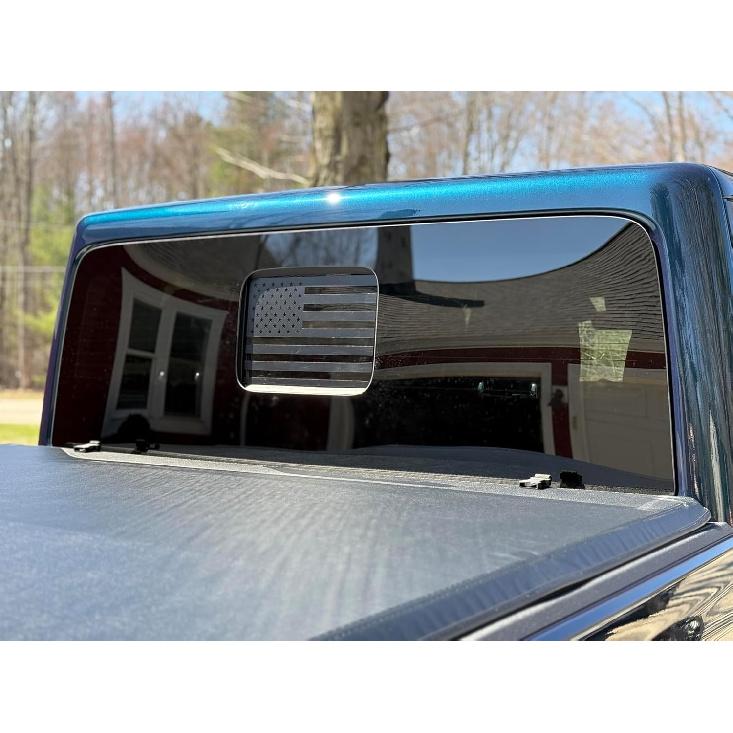 for Toyota Tacoma 2024-2025 Rear Middle Window n Flag Decal, Back Center Sliding Window Glass  Flag Vinyl Sticker, for Tacoma Exterior Accessories