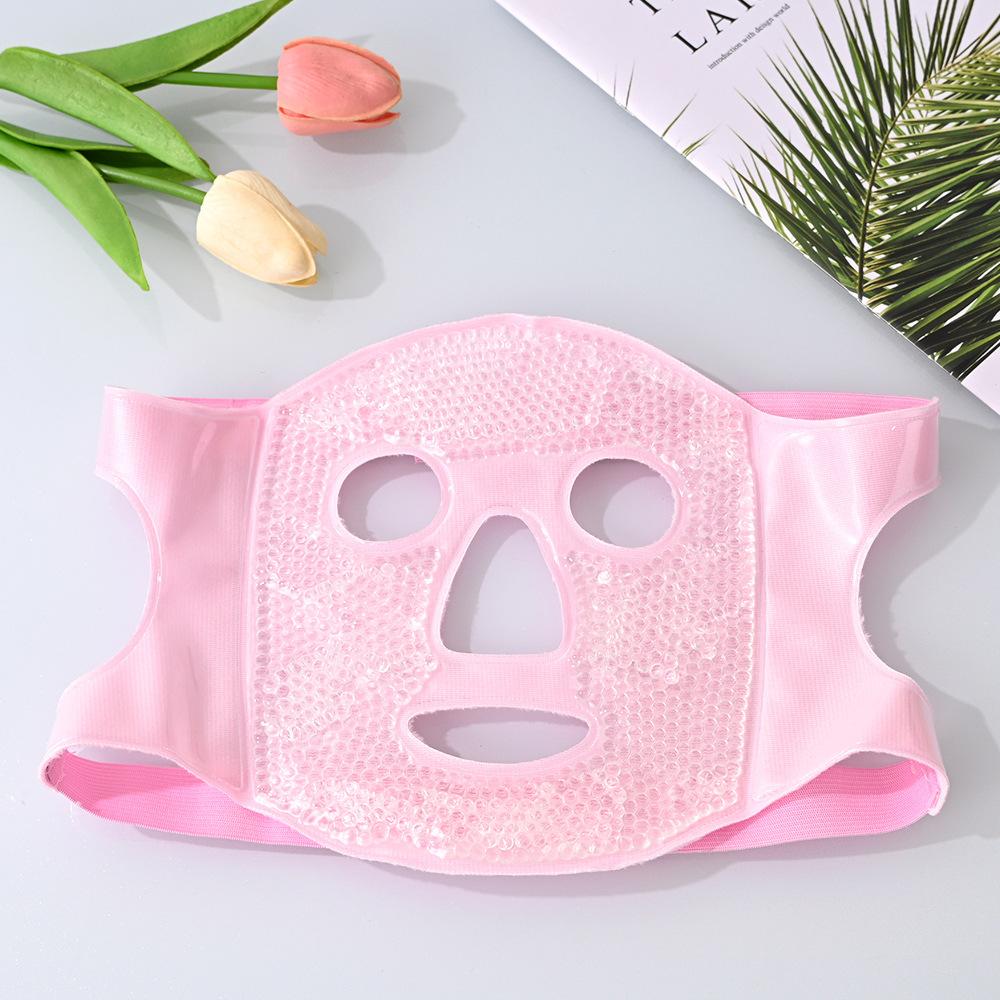 Portable Ice Face Mask Reusable Cold Compress Ice Pack Flexible Puffy Eyes Face Relief Cooling Mask Gel Face Mask for Hot And Cold Therapy
