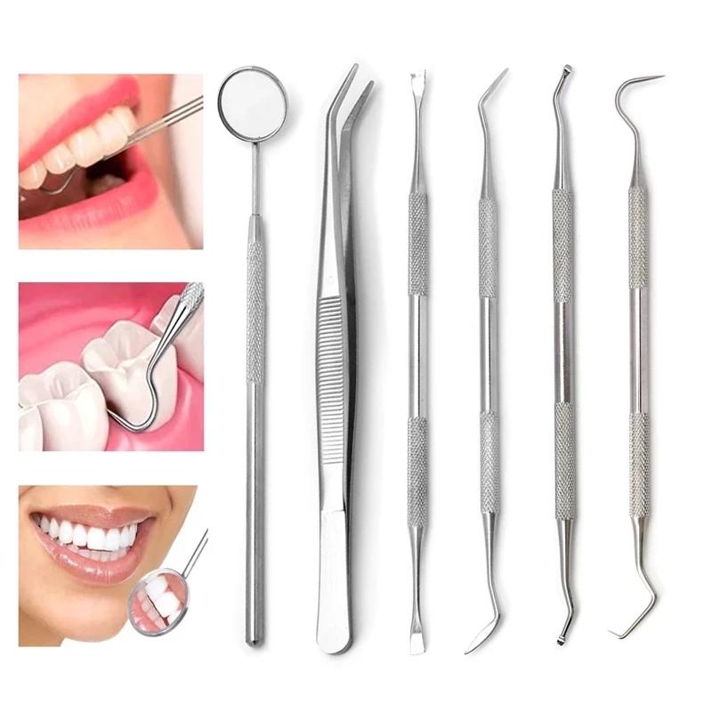 1 3Pcs 4Pcs Stainless Steel Dental Tools Set Mirror Probe Oral Care Kit Dentist Quality Tools