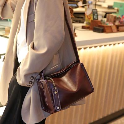 Women's Genuine Leather Bag 2025 New Fashion European and American Style Cowhide Versatile Casual Soft Leather Crossbody Bag In Stock