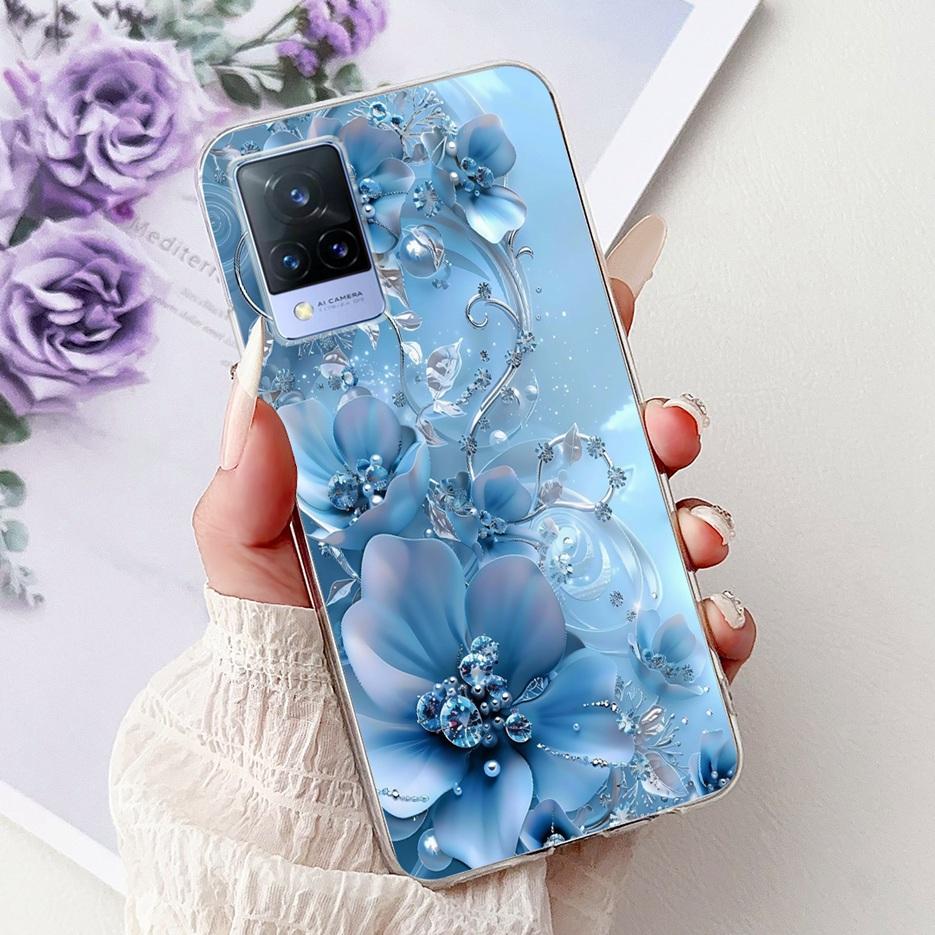 For Vivo V21e Case V2061 Cute Cat Lion Painted Cover Soft Silicone Phone Cases For Vivo V21 V2066 V2108 V 21 VivoV21 E 4G Fundas