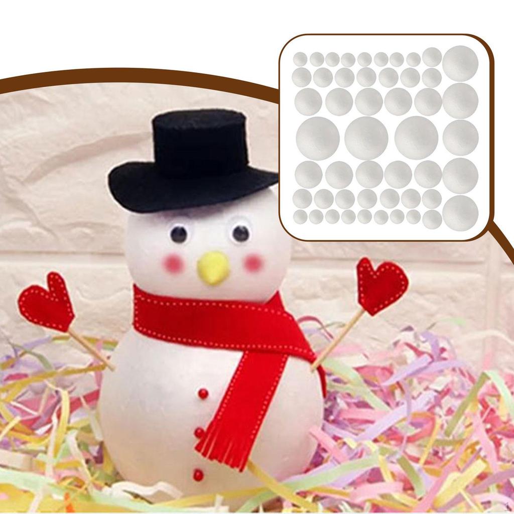 Craft Foam Balls Decorations DIY Crafts Smooth for Modeling Arts School Project Home Party