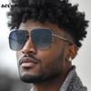 Vintage Übergroße Quadratische Sonnenbrille Herren Luxusmarke Klassische Metall Doppelsteg Punk Sonnenbrille Für Herren Trendige Fahrbrille