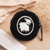 Mini Round Coin Purse Plush Small Pouch Cute Zipper Pouch Compact Change Purse