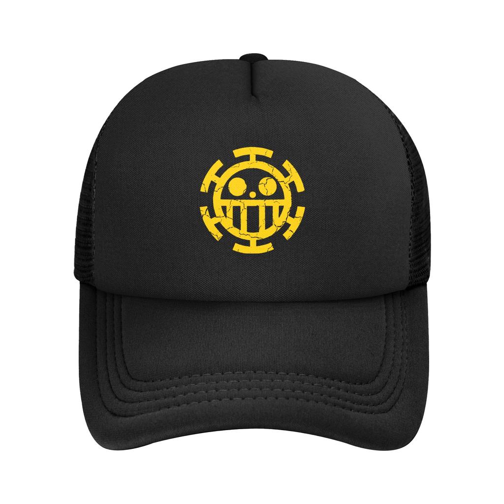 Mihawk Onepieces Flag Trucker Hat Unisex Sport Mesh Baseball Cap Polyester Adjustable Sports Cap