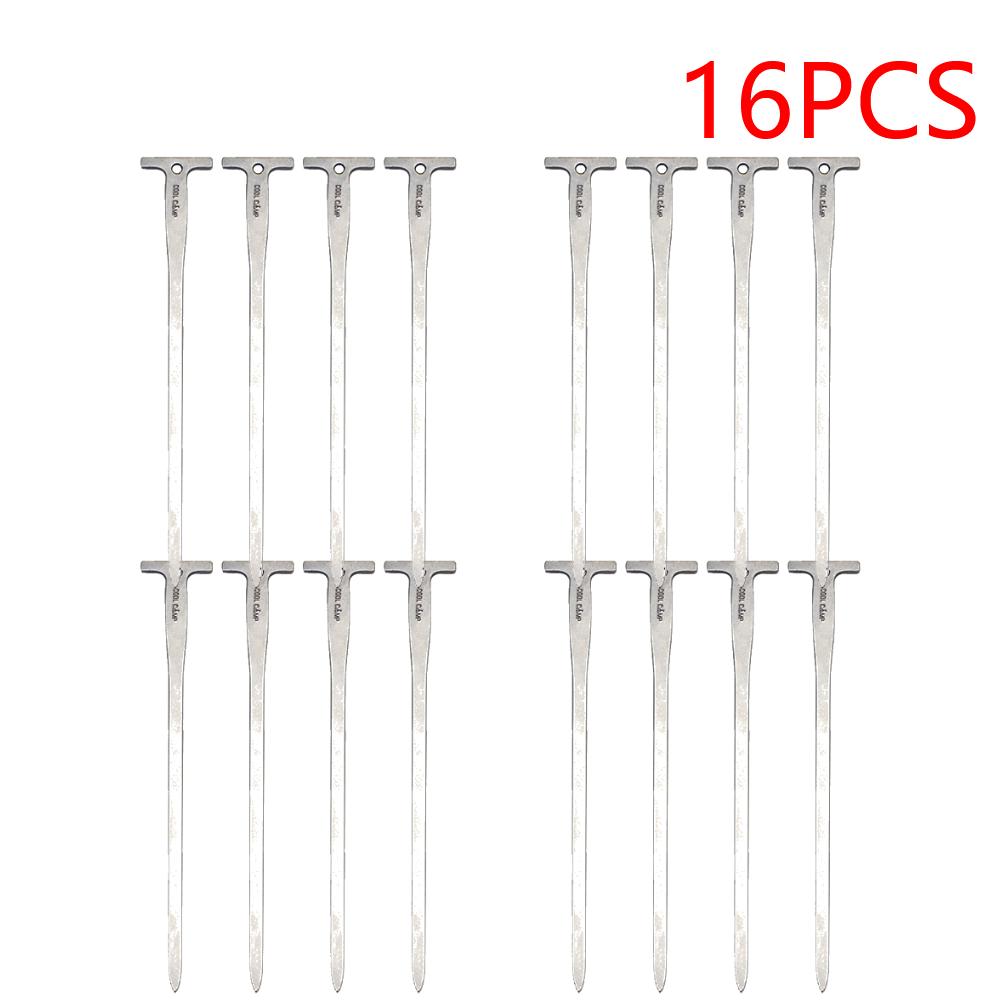 4-20PCS 12cm Tent Ground Stakes with Hole Hiking Tent Nails Stainless Steel Camping Tent Spikes for Camping Canopy Awning