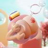Emit Light Vocal Buttocks Toy Cartoon Fidget Keychain Toys Funny Spanking Keychain  Backpack Decor
