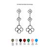 Four-Leaf Clover Gold-Plated Shell Agate Stud Earrings - Small, Medium, Large