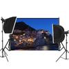 City Street Night Backdrop for Photo Studio Urban View Photography Background Retro Architecture Video Stream Poster