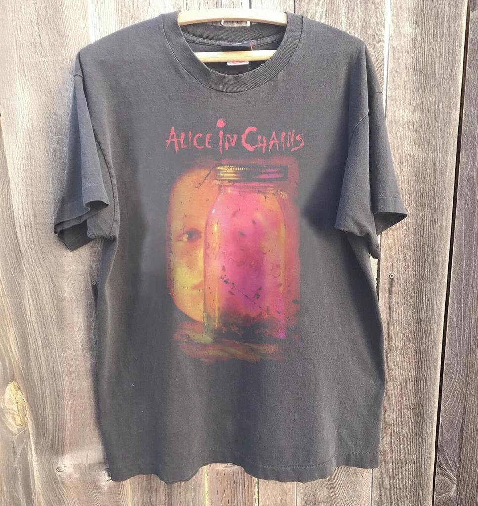 CALDO! Maglietta Alice In Chains, Maglietta Unisex Alice In Chains Carbone 100% Cotone Magliette Uomo Top Taglia S-4XL