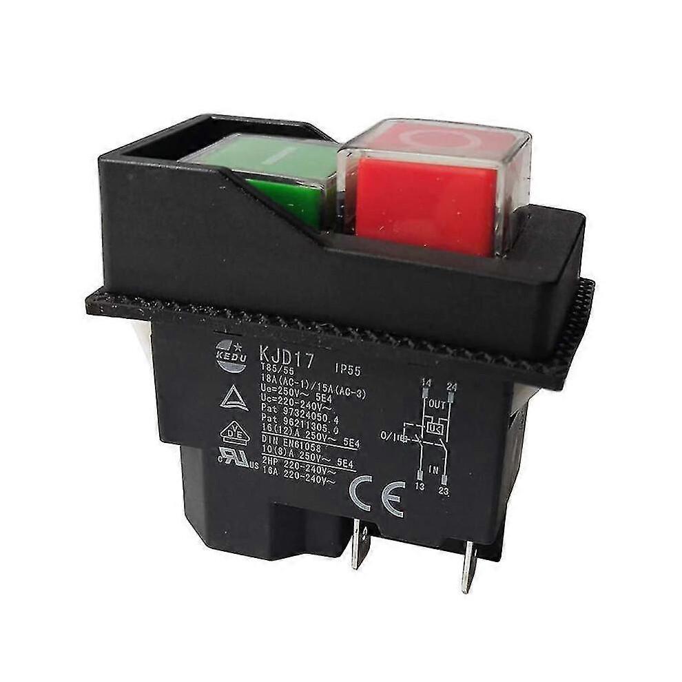 KJD17 4-Pin Electromagnetic Push Button Switch for Industrial Machinery, Power Tools
