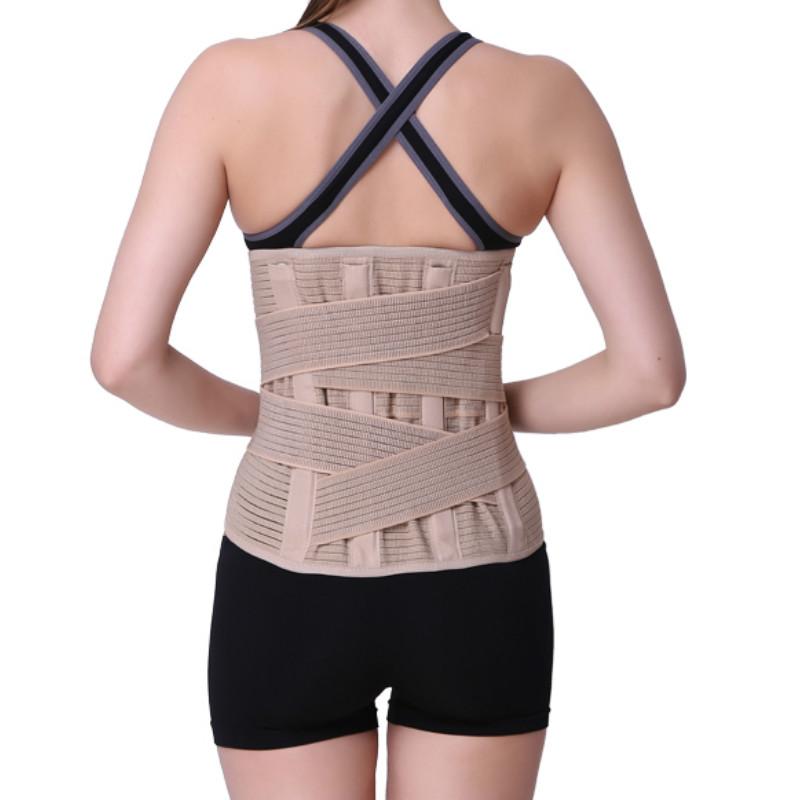 Adjustable Xxxl Xxl Waist Trainer Posture Corrector Widened Back Belt Lumbar Support With Warm Patches