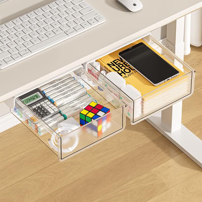 Under-Desk Hidden Drawer Organizer
