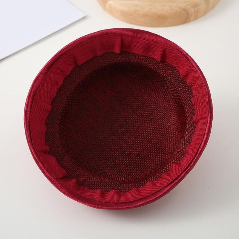 Pillbox Hat Solid Color Top Hat Millinery Fascinator Base Hat for Women Casual Wear Western Fedoras Hostesses Wear