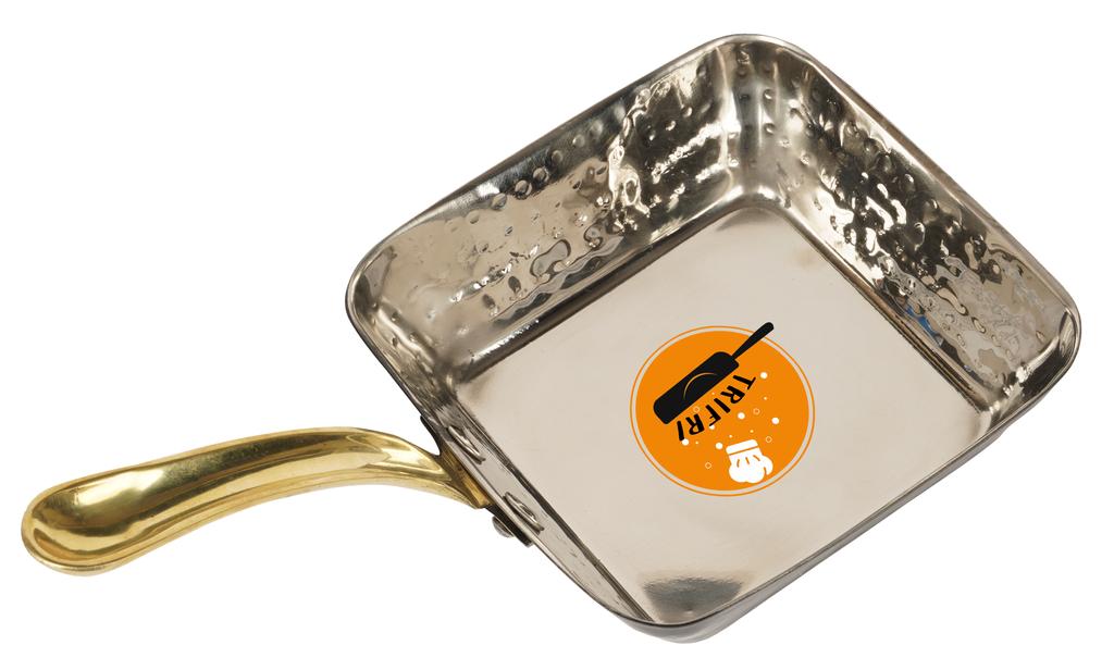 Trifri Bratpfanne Omelettpfanne Eierpfanne Mini-Bratpfanne mit Messinggriff Antihaftbeschichtung