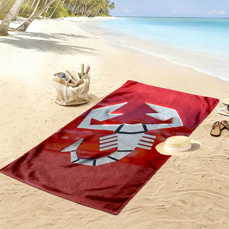 Abarth Print Beach Towel Large Soft Quick Dry Towel For Beach Camping Swimming