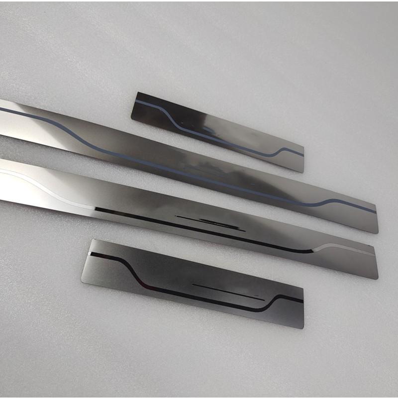 4pcs For Ford ST LINE 2012- external Door Sill Scuff Plate Guard Stainless Steel Kick Pedal Sticker Car Styling