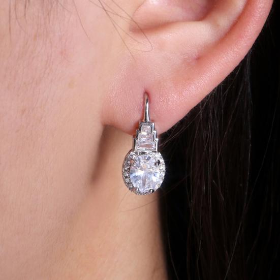 

Женщины Пагода Кубический Циркон Мотаться Eardrop Крюк Серьги Ювелирный Подарок