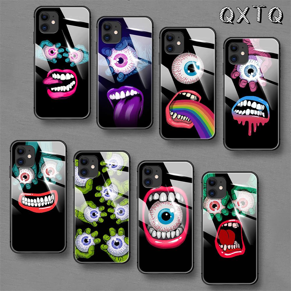 Artistic Fashion Eyes Case Mobile Cases & Covers Glass Cell Phone Case For IPhone Xiaomi Redmi Samsung Galaxy Note S 12 13 14 15 21 22 5G Pro Max Plus