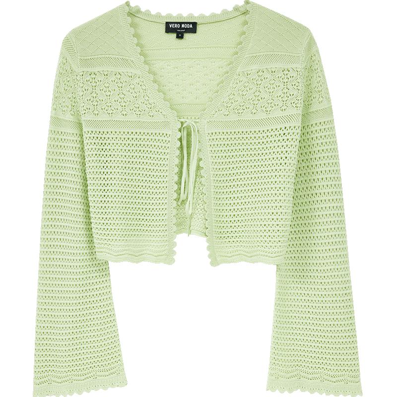 

VEROMODA 2025 Summer Lyocell Blend Hollow-Out Knit Cardigan L