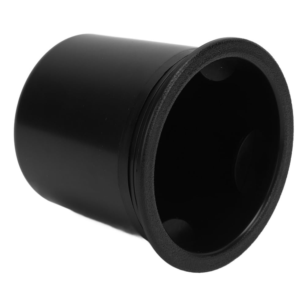 EZBUYGO Black Cup Holder Insert 73mm Universal Fit for Carboat Pontoon RV with 4 Cushion Liners for Vibration Noise Reduction -