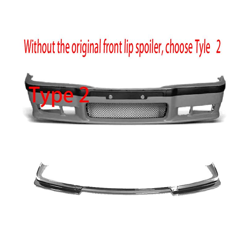 

For BMW E36 M3 1990-2002 4 Door Sedan 2 Door Coupe High Quality ABS Car Front Lip Spoiler Lower Guard Plate Splitter Gloss Black