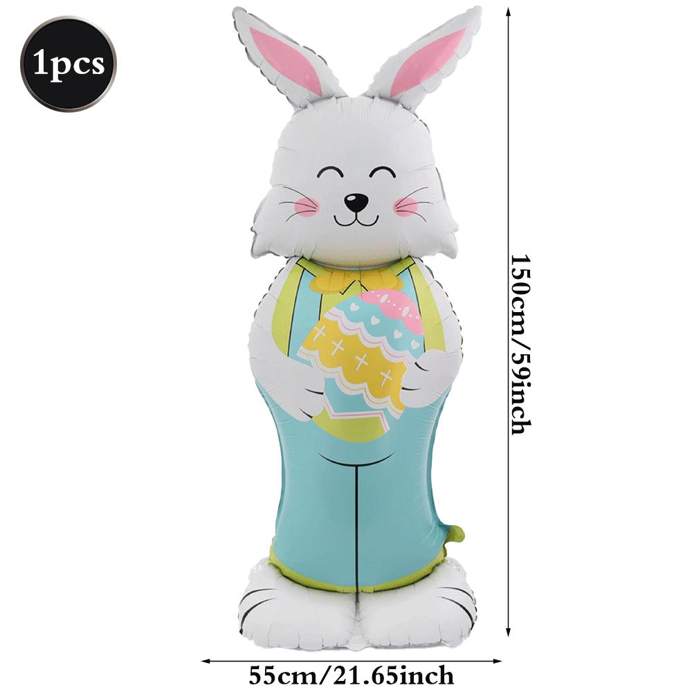 3D Stehender Oster Folienballon Riesiger Hase Karotte Küken Ei Ballons Osterparty Dekoration Kindergeschenk Mit Luft Gefüllt Gartendekoration