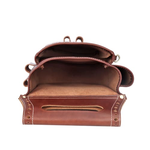 TOURBON Leather Waist Bag, Tool Bag, Work Bag, Shell Pouch, Airsoft